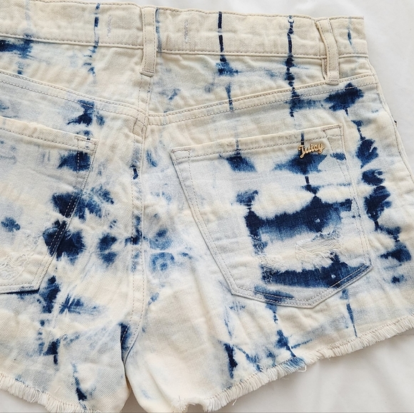 JUICY COUTURE TIE DYE EMBELLISHED SHORTS - Picture 3 of 11